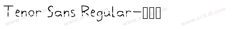 Tenor Sans Regular字体转换
